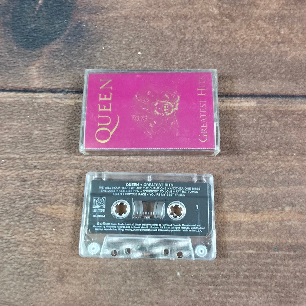 Queen Greatest Hits Cassette Tape OS Maroon Good 1992 Hollywood Records Tape